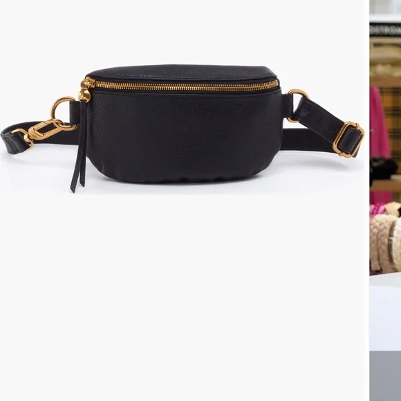 Navy Hobo Fern Leather Belt Bag - Picture 1 of 15